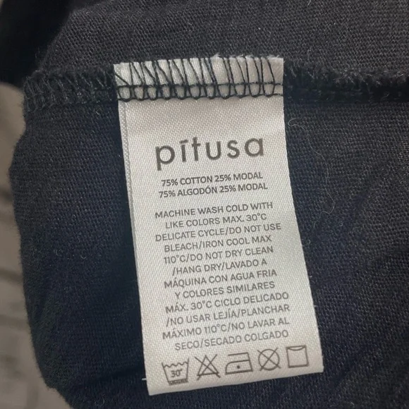 Pitusa Gaia Kaftan Black Pink Trim OS - Picture 9 of 10